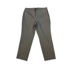 Talbots Dark Grey Gray Straight Leg Women Size 12p Trousers Pants Curvy